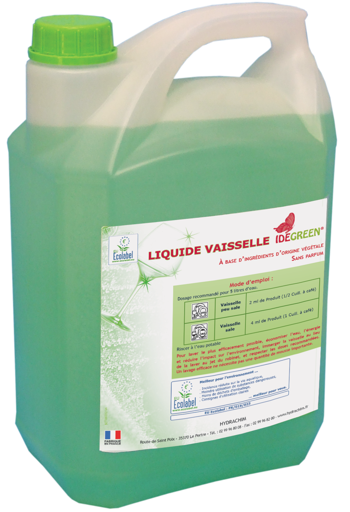 ID GREEN liquide vaisselle Ecolabel 5 L