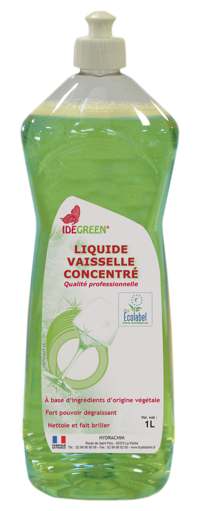 ID GREEN liquide vaisselle Ecolabel 1 litre