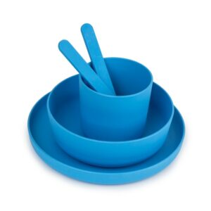 Set vaisselle bleu (5 pièces) 100% biosourcé