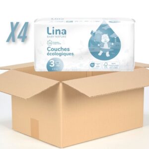 LINA BABY NATURE T3 midi ( 4-9 kg) colis de 4 X 56 couches