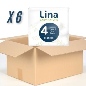 LINA BABY NATURE PANTS T4 maxi (8-15 KG) colis de 6 X 18 culottes