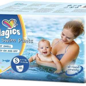 Magics Swim Pants, Couches-Culottes de Bain Jetables pour Bébé, Taille S (6-11kg)