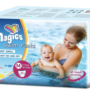 Magics Swim Pants, Couches-Culottes de Bain Jetables pour Bébé, Taille M (9-15 kg)
