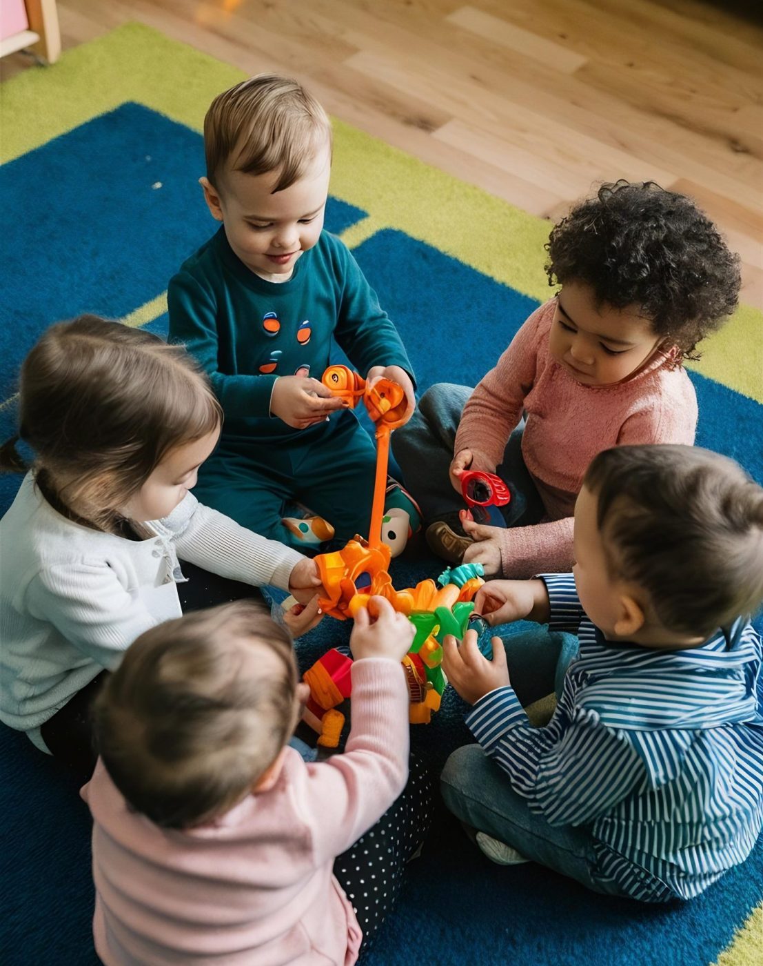 5 enfants qui jouent ensemble